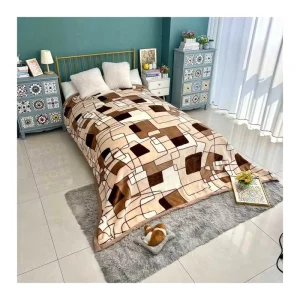 2 PLY Customized Size Weight Design Double Thick Warm Super Soft Mink Plush Raschel Blanket