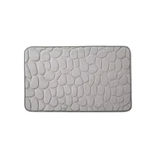 2 Piece Rug Bath Mats for Bathroom Non slip Memory Foam Embossed Cobblestone Bathmat