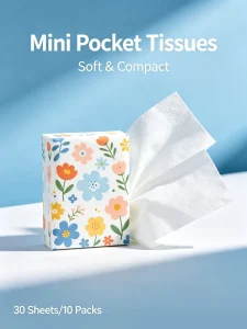2 Ply Cotton Pocket-Sized Handkerchief Tissues OEM Brand Model PT-001 Portable for Travel Use
