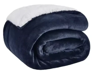 2 Ply Custom logo Throw Blankets Warm Thick Double Layer Flannel Sherpa Fleece Blanket for Winter