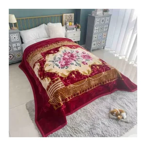 2 Ply Double Layers Embossed Double Warm Printing 100% Polyester 200X240CM Print 5 8 Kilo Raschel Blanket