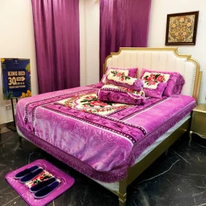 2 Ply Thick Blanket King Size 12Pieces Embossed Raschel Blanket Set for Winter