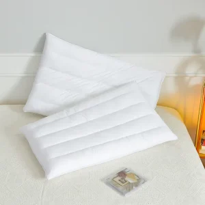 2.5 Inch Ultra Thin Cotton Bed Pillow Slim Flat Neck Support Cushion Breathable Pillow for Stomach Sleepers