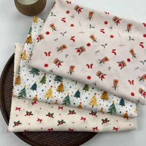 20*20 130GSM Christmas Digital Print Fabric Cotton Woven for Shirt or Table Cloth