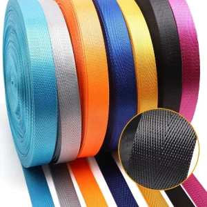 20 25 38 50mm Herringbone Webbing Straps Woven Webbing Polyester Nylon Webbing for Belt Custom Belt