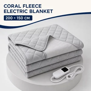 200*150cm Flannel Electric Heated Mattress Pad 220V 10 Heat Settings Auto Shut off Machine Washable for Winter Bedding