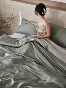200*230cm/220*240cm Solid Simple Comfortable Super Soft Luxury Wrinkle-Free 100% Lyocell Fiber Bedsheets Bedding Set