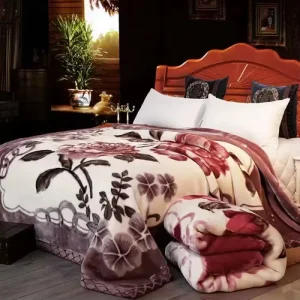 200*230cm Raschel Super Soft Blanket New Double Layer Thickened Wedding Cover Factory Printed Pattern