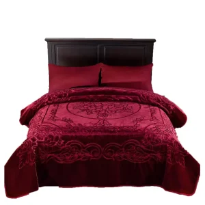 200*240cm High Quality Double Ply Soft Embossed Raschel Mink Heavy Blanket