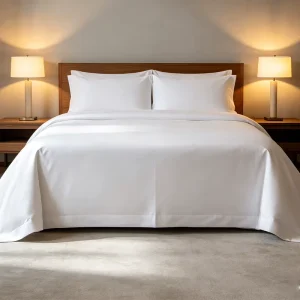 200 Thread Count Hotel Bedding Set 100% Cotton Plain Weave Durable Oeko Tex for Hospitality