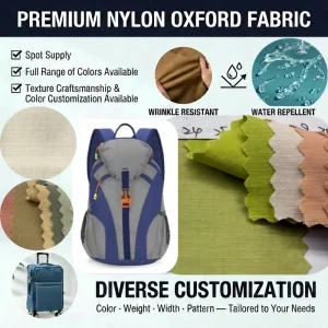 200D Taslon Dyed Abrasion Resistant Nylon Woven Oxford Fabric for Handbags Luggage Home Textile