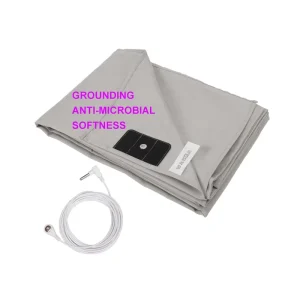 203*152 cm King Size Flat Sheet Very Soft Silver Fiber Grounding Sheet with Bamboo Earthing Sheet Including Cord and Plug