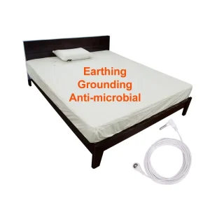 203*153*40 cm Silver Fiber Earthing Conductive Fitted Sheet With Cord and Plug