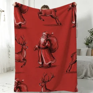 210GSM Custom Printed Eco-Friendly Flannel Fleece Solid Floral Christmas Lightweight Soft Warm OEM Four Seasons Throw Blanket