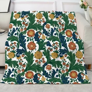 210GSM Custom Printed Floral Character Solid Flannel Fleece Lightweight Soft Warm Eco-Friendly American Style Throw Quilt Four