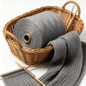 21S High Tenacity Ring Spun Raw Polyester Yarn 7# Grey for Sewing Socks Workwear & Home Textiles