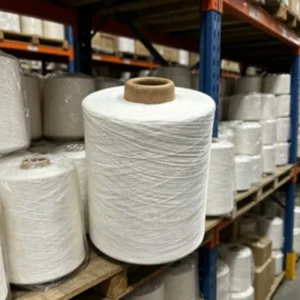 21S Big White Melange High Tenacity Raw 100% Polyester Yarn for Sewing Socks & Hoodies
