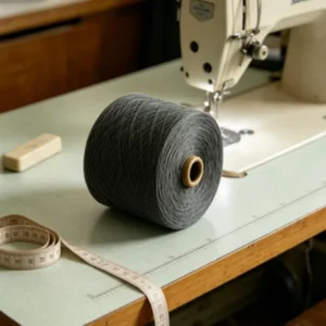 21S High Tenacity Raw 100% Polyester Yarn 7# Grey for Sewing Socks Workwear & Home Textiles