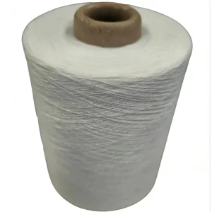 21S High Tenacity Raw White Melange 100% Polyester Yarn for Sewing Socks & Hoodies