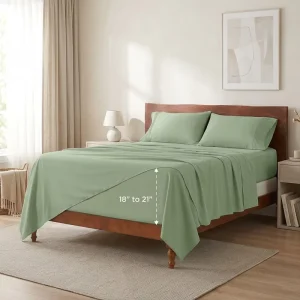 2200 Series Quality Printed Synthetic Fiber 3 Piece Bedding Set 400TC Brushed Microfiber Double Sided King Size Fitted Sheet