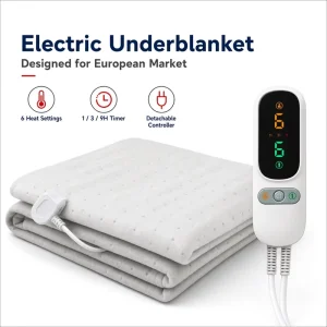 220V Euro Market Multi zone Electric Mattress Pad Machine Washable Heating Underblanket for Home