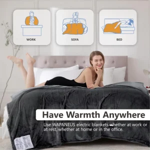 220V Quilted Electric Blanket Double Heated Mattress Pad Wearable Bed Sheet Warmer Washable Long lasting