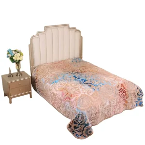 220x240CM Embossed Knitted Eco Friendly Polyester Raschel Blanket European American Style Four Seasons Solid Character Geometric
