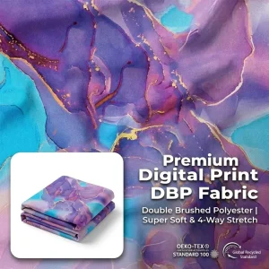 230-240gsm DPB Fabric New Design Custom Digital Printing 4 Way Stretch Double Brushed Polyester Fabric for Headbands