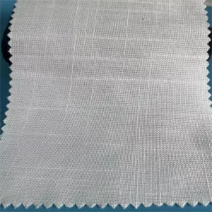 230gsm Digital Printed Polyester Synthetic Spun Slub Linen Fabric for Napkins Table Runner Table Cloth Shirts Pants Home Decor