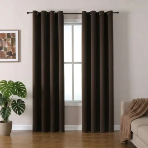230gsm Solid Blackout Curtain Panels Light Blocking Room Darkening Window Drapes for Modern Living Room Decoration