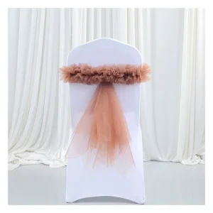 24 Colors Spandex Elastic Reusable Wedding Banquet Home Decorative Chair Sashes with Buckle Slider