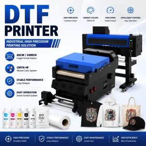 24 DTF Printer Double Head One Stop Service I3200 Inkjet Garment Printing With Dryer All in One Two Heads DTF Printers