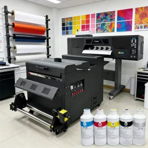 24 Inch Direct to Film Printer Large Format Digital Textile Printing Machine With Automatic Powder Shaker Dryer System