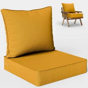 24 L X 24 W X 5 H Inch Outdoor Waterproof and Anti Fading Seat Cushion Set Size Can Be Customized