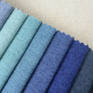 240GSM Solid Linen Effect Sofa Upholstery Fabric Medium Weight Durable Textile for Cushion and Chair Cover