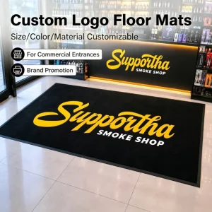 240×110 Size Door Entrance Mat with Custom Logo Heavy Duty Rubber Floor Mat for Large Mall Hall and Public Entrance Paving