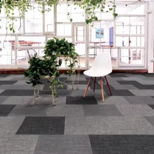 24×24″ Nylon Carpet Tiles Commercial Carpet Tiles RSG Protection Modern Carpet Tiles