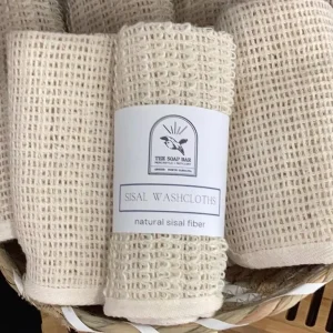 25*25cm Organic Facial Hemp Sisal Wash Cloth Spa Body Scrub Massage Towel Washcloth Exfoliating Wash Cloth