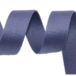 25mm Blue Custom Woven Ribbon 100% Recycled Polyester Webbing Strap