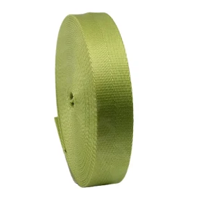 25mm Glass Green Eco-Friendly Herringbone Nylon Webbing Tape for Bag Strap Luggage Belt
