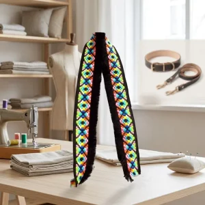 25mm Polyester pp Webbing Ethnic Style Pattern Fancy Jacquard Headband Garment Use Suitable for Clothing Accessories Pets