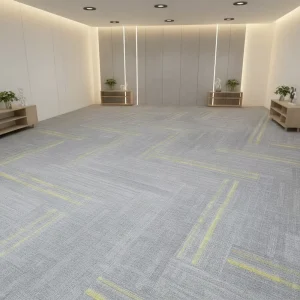 25x100cm Polypropylene Carpet Tiles Anti Slip Non Woven Thick Backing Geometric Medium Pile Height Commercial Bedroom Hallway
