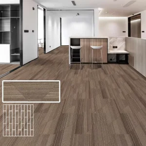 25x100mm Solution Dyed Polypropylene Carpet Tiles Anti-Bacteria Stain Resistant Heavy Traffic Commercial Tiles