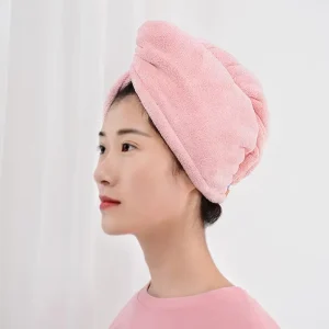 25x65cm Microfiber Hair Towel Fast Drying Super Soft for Women Custom Logo Roll Shape Woven Techniques for Girls