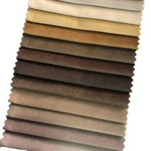 260gsm High Quality Multi Colors 100% Polyester Warp Woven Backing Waterproof Plain Holland Velvet Upholstery Sofa Fabric