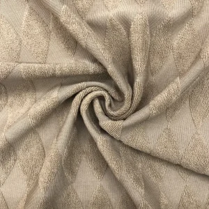 270GSM 100% Polyester Diamond Jacquard Terry Cloth 64/66″ Soft Knit Fabric for Towel Home Textile