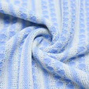 270gsm 160cm Soft Eco Friendly Breathable Stretch Weft Jacquard Fabric Made of Spandex Polyester Lightweight Sportswear Garment