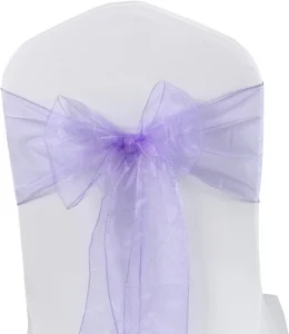 28 Colors Organza Chair Sashes Ties Lace Bow Ribbon Cover for Wedding Reception Event Banquet Chair Decoration