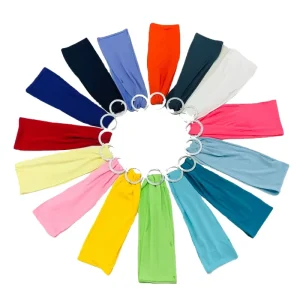 28 Colors Polyester Spandex Plain Dyed Chair Sashes with Buckle Slider for Wedding Banquet Home Hotel Decor 15x35cm