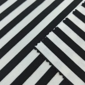 280GSM Double Sided Knitted 95% Polyester 5% Spandex Yarn Dyed Stripe Ponte Roma Fabric for Sweatshirt Pants Tracksuit